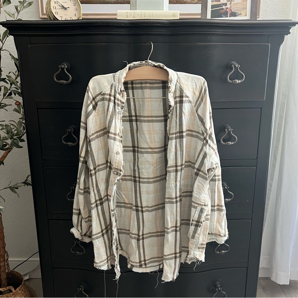 Free People Summer Daydream Plaid Shirt